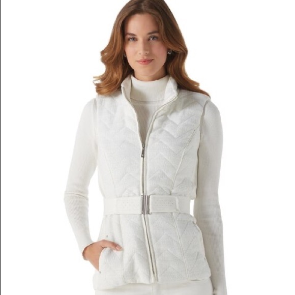 White House Black Market Tweed Vest, White, Small - Picture 9 of 10